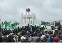 Ex-minister joins protest as protesters urge Tinubu to address Nigerians