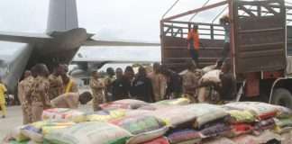NAF begins airlift of relief materials for Maiduguri flood victims
