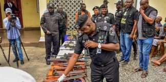 Nigeria Police bust gun running syndicate, arrest 2,740 suspects in a month