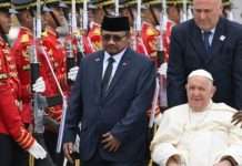 Pope Francis arrives in Jakarta, Indonesia