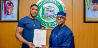 Ogun to construct indoor boxing ring to honour Anthony Joshua