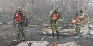 Troops destroy 18 illegal refining sites, arrest 17 suspected oil thieves