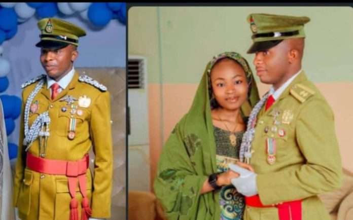 Aliyu Imran and his picture with wife
