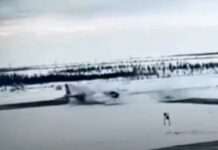 Plane skids off runway in dramatic emergency landing in Siberia