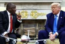 Trump ambushes South African president at White House meeting by playing video alleging “genocide”