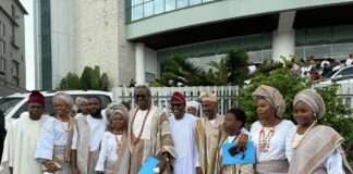 Ex-President Jonathan, Gbenga Daniel, Wole Olanipekun, other dignitaries attend Kola Adesina mother’s burial in Lagos