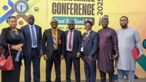 Director-General, Bureau of Public Procurement (BPP), Dr. Adebowale A. Adedokun, FCIPS, ACFE, and staff members of BPP after the DG’s panel discussion at the 65th Annual Edition of the Nigeria Bar Associationl (NBA) Conference 2025 in Enugu.