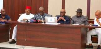 Wike, allies set conditions for convention, insist chair remains in North-Central Nyesom Wike with his factional leaders...
