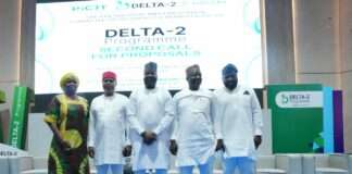 NASENI-PICTT launches DELTA-2 Second Call for Proposals L-R: Chairman/CEO, Nigerians in Diaspora Commission (NiDCOM), Dr. Abike Dabiri-Erewa; Minister of Innovation, Science and Technology, Chief Uche Geoffrey Nnaji; Executive Vice Chairman/CEO of NASENI, Mr. Khalil Suleiman Halilu; Chairman, Presidential Implementation Committee on Technology Transfer (PICTT), Dr. Dahiru Mohammed; and Special Assistant to the President on Trade and Investment, Mr. John Ugochukwu Uwajumogu during the launch of Delta-2 Projects Second Call for Proposals held at the NASENI Headquarters, Abuja on Thursday, September 11, 2025.