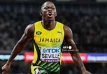 Jamaica’s Seville wins 100m world title 10 years after Usain Bolt