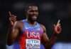 Rai Benjamin reinstated as world champion after controversial disqualification in 400m hurdles Rai Benjamin of the U.S. celebrates after winning the men's 400m hurdles finail (REUTERS)