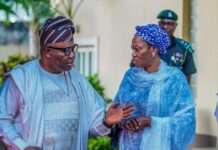Akpabio felicitates Remi Tinubu at 65, describes her as pillar of love and strength Senator Akpabio and First Lady, Remi Tinubu