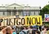 Protesters rally outside White House to demand Trump’s removal from office