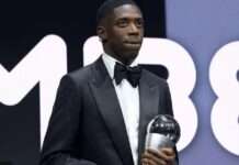 Dembele wins Fifa Best men’s player of the year Dembele wins Fifa Best men's player of the year