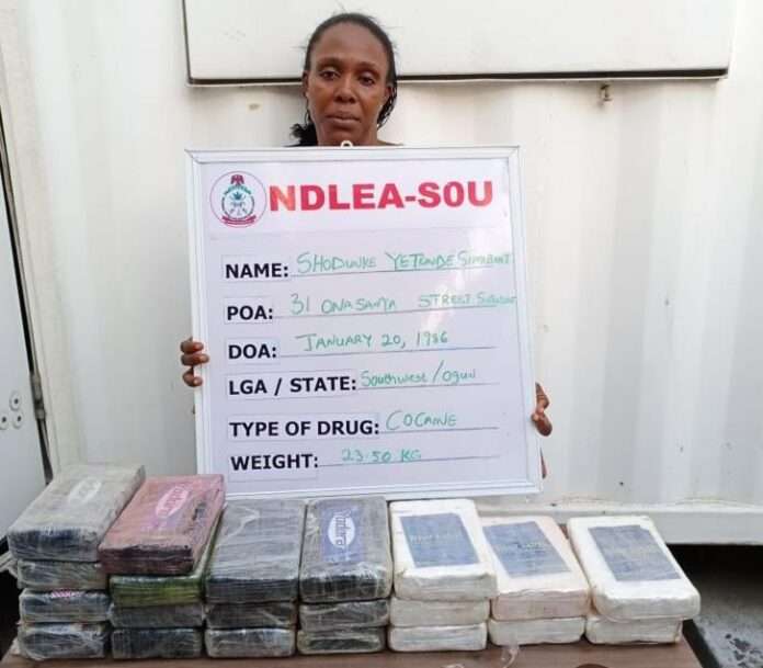 NDLEA nabs woman with N5bn cocaine hidden in children’s room