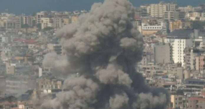 Israel army launches ‘large-scale’ wave of strikes on south Beirut