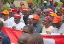 Opposition fights back: Atiku, Obi, Kwankwaso lead protest at INEC Hqtrs over ADC leadership derecognition Opposition fights back: Atiku, Obi, Kwankwaso lead protest at INEC Hqtrs over ADC leadership derecognition