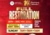 God’s City International Church marks 10th anniversary with “Full Restoration” programme in Abuja God’s City International Church marks 10th anniversary with "Full Restoration’ programme in Abuja