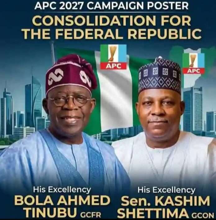 2027: Grassroots political analysts project Tinubu/Shettima for APC, Jonathan/Lamido for PDP, Obi/Kwankwaso for NDC, Atiku/Amaechi for ADC, Makinde/Bala Mohammed for APM