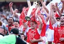 Arsenal crowned Champions as Spurs escape relegation on dramatic final day Arsenal crowned Champions as Spurs escape relegation on dramatic final day