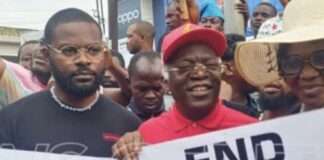 Falana, Falz lead Lagos protest over kidnapping, insecurity and hardship