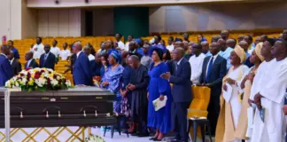 Fashola, Fayemi, others attend Kemi Adeosun’s husband’s burial service