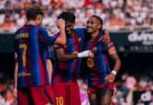 LaLiga: Barcelona thrash Valencia 5-0, go three points clear of Madrid